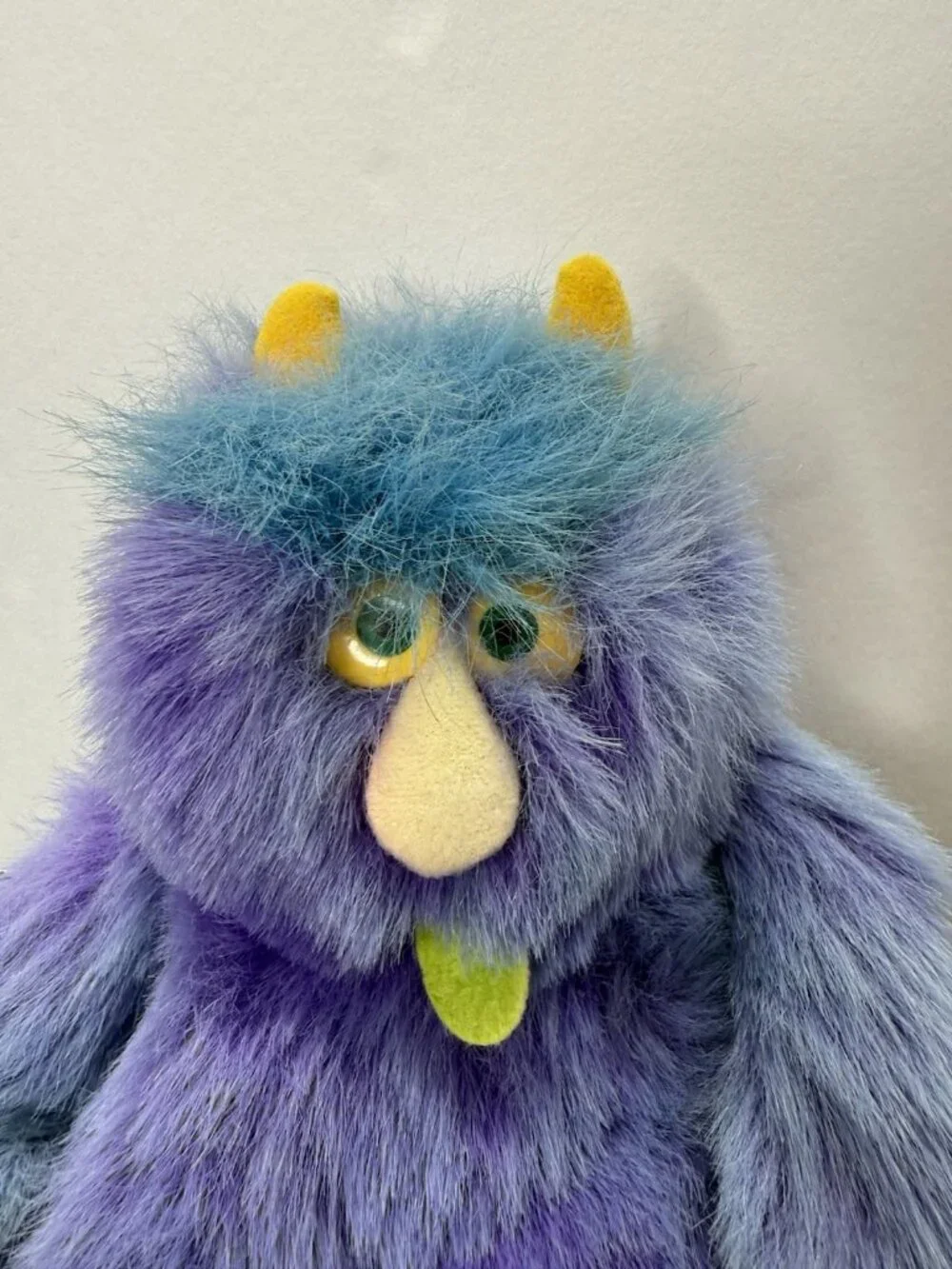 1980's Russ Berrie Weirdo Willy Plush Stuffed Animal Purple Monster NEEDs TLC